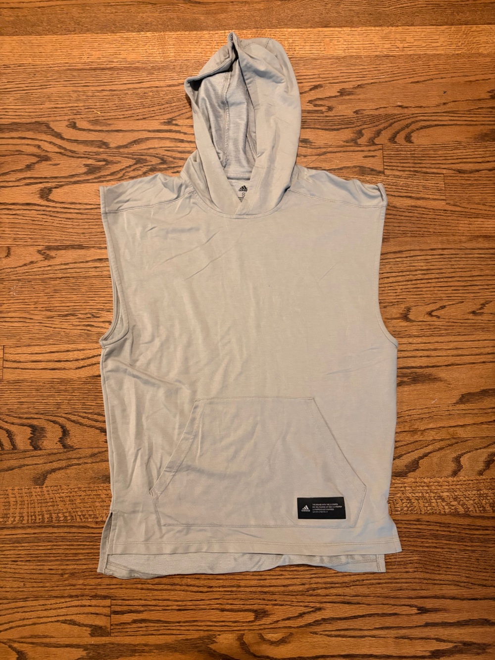 adidas Light Gray Sleeveless Hoodie
